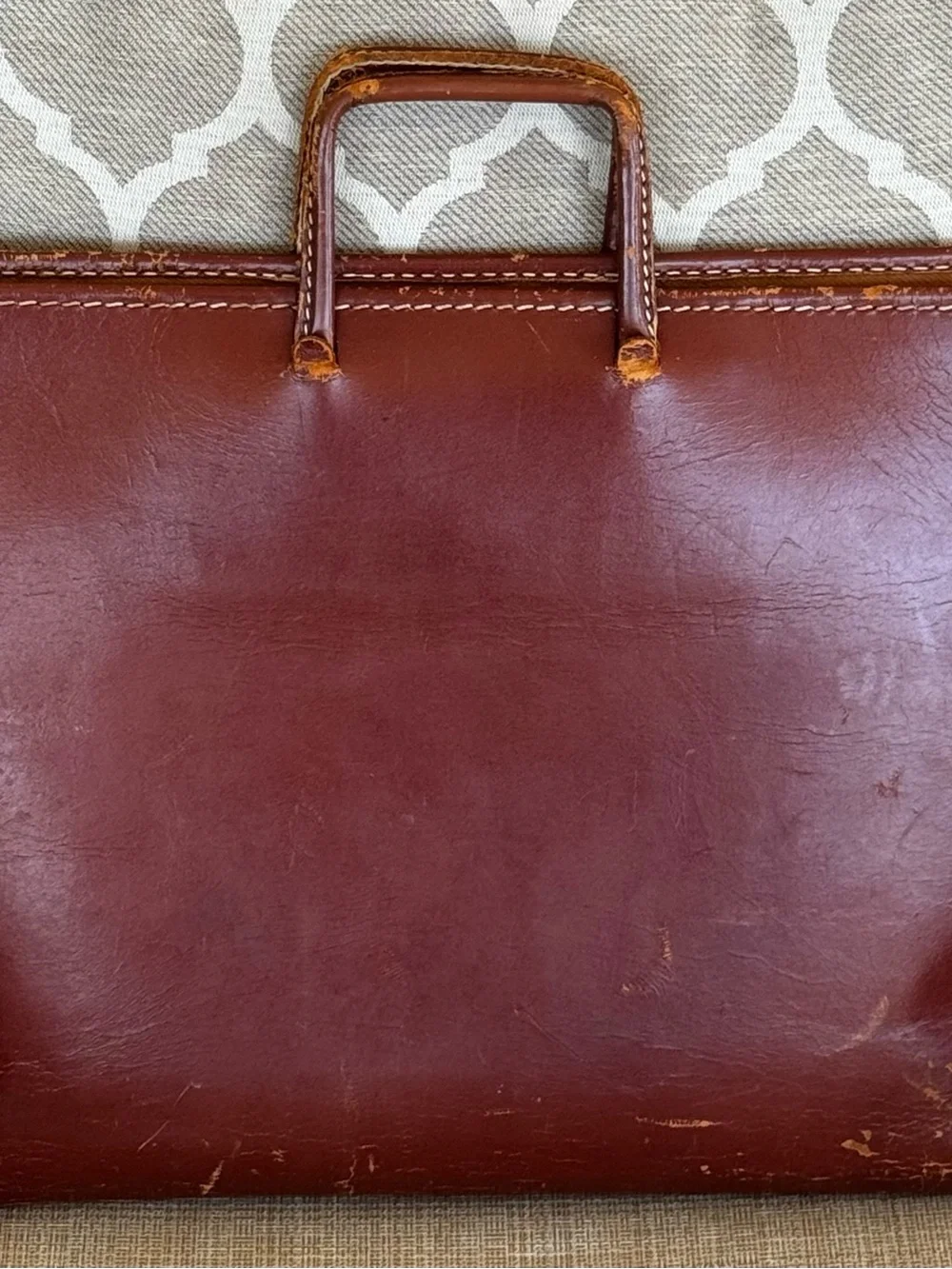 Vintage c. 1950s–1960s David’s of Hollywood Deep Buff Cowhide Leather Portfolio
